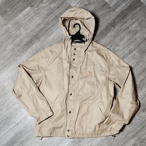 Rare Vintage Polo Ralph Lauren Canvas Beige Hooded Windbreaker